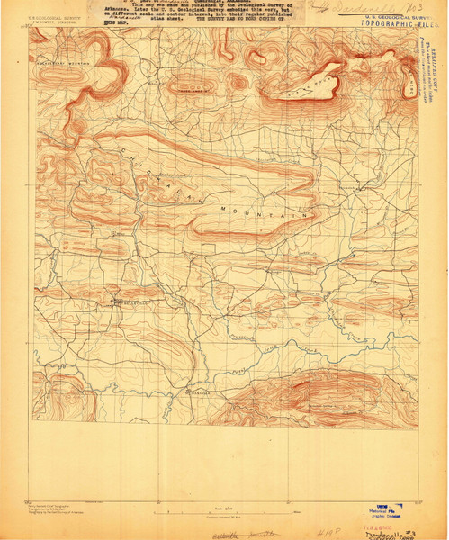 Dardanelle #3, Arkansas 1888 (1888) USGS Old Topo Map Reprint 15x15 AR Quad 260023
