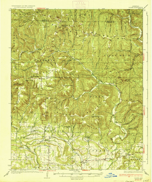 Ozone, Arkansas 1936 (1936) USGS Old Topo Map Reprint 15x15 AR Quad 260231 Ozone, Arkansas 1936 (1936) USGS Old Topo Map Reprint 15x15 AR Quad 260231
