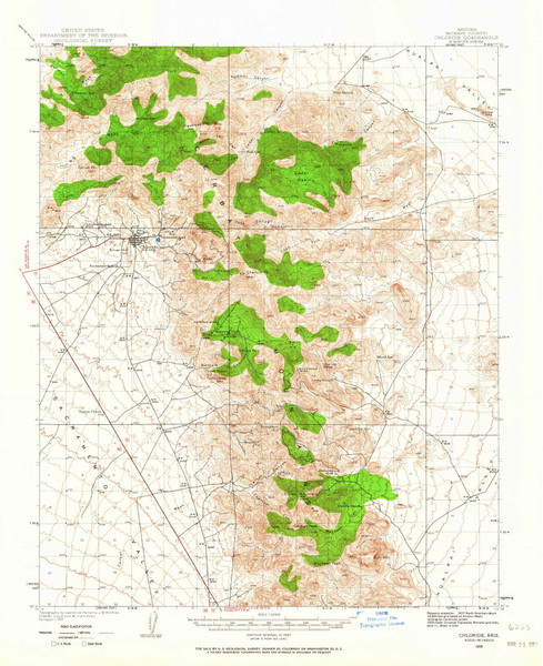 Chloride, Arizona 1939 (1964) USGS Old Topo Map Reprint 15x15 AZ Quad 314472 Chloride, Arizona 1939 (1964) USGS Old Topo Map Reprint 15x15 AZ Quad 314472