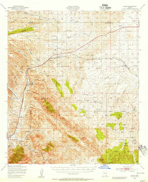 Elgin, Arizona 1947 (1955) USGS Old Topo Map Reprint 15x15 AZ Quad 314568 Elgin, Arizona 1947 (1955) USGS Old Topo Map Reprint 15x15 AZ Quad 314568