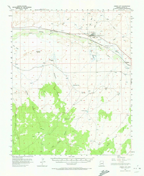 Joseph City, Arizona 1955 (1973) USGS Old Topo Map Reprint 15x15 AZ Quad 314705