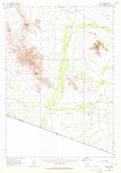 Kom Vo, Arizona 1963 (1964) USGS Old Topo Map Reprint 15x15 AZ Quad 314731 Kom Vo, Arizona 1963 (1964) USGS Old Topo Map Reprint 15x15 AZ Quad 314731
