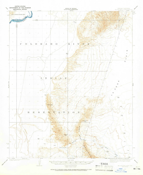 Moon Mountain, Arizona 1931 (1965) USGS Old Topo Map Reprint 15x15 AZ Quad 314812
