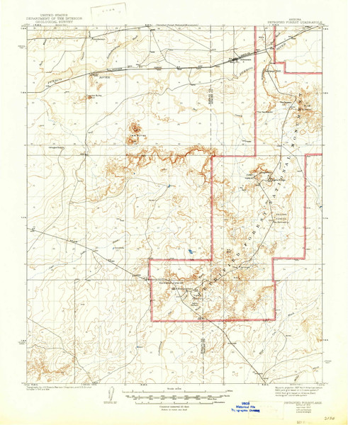 Petrified Forest, Arizona 1912 (1947) USGS Old Topo Map Reprint 15x15 AZ Quad 314893 Petrified Forest, Arizona 1912 (1947) USGS Old Topo Map Reprint 15x15 AZ Quad 314893