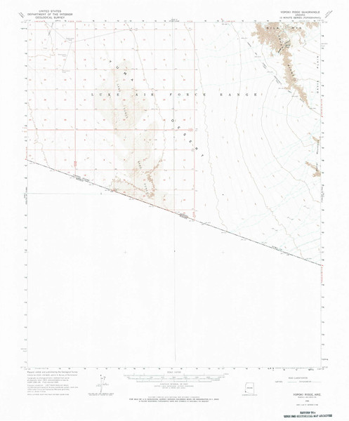 Vopoki Ridge, Arizona 1965 (1966) USGS Old Topo Map Reprint 15x15 AZ Quad 315165