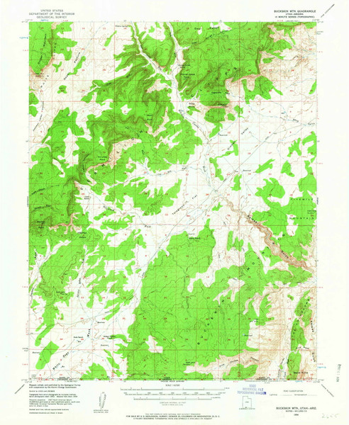 Telegraph Flat, Utah 1954 (1964) USGS Old Topo Map Reprint 15x15 AZ Quad 248344