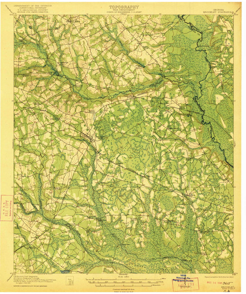 Brooklet, Georgia 1921 () USGS Old Topo Map Reprint 15x15 GA Quad 247358