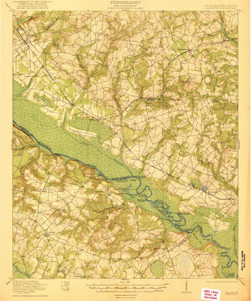 Ellenton, South Carolina 1921 () USGS Old Topo Map Reprint 15x15 GA Quad 261828 Ellenton, South Carolina 1921 () USGS Old Topo Map Reprint 15x15 GA Quad 261828