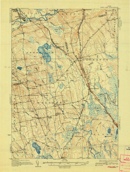 Boyd Lake, Maine 1933 (1933) USGS Old Topo Map Reprint 15x15 ME Quad 807403 Boyd Lake, Maine 1933 (1933) USGS Old Topo Map Reprint 15x15 ME Quad 807403