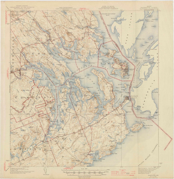 Eastport, Maine 1945 (1945) USGS Old Topo Map Reprint 15x15 ME Quad 306551 Eastport, Maine 1945 (1945) USGS Old Topo Map Reprint 15x15 ME Quad 306551