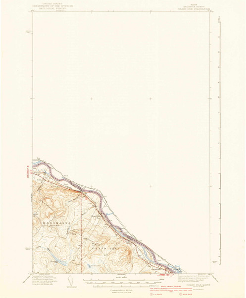 Grand Isle, Maine 1940 (1940) USGS Old Topo Map Reprint 15x15 ME Quad 460439 Grand Isle, Maine 1940 (1940) USGS Old Topo Map Reprint 15x15 ME Quad 460439