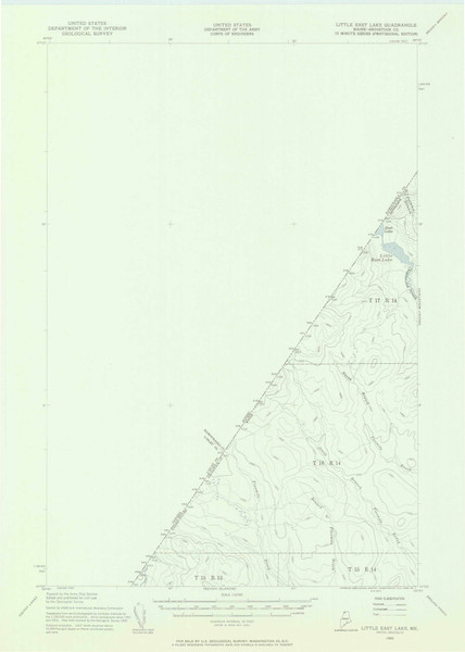 Little East Lake, Maine 1955 (1955) USGS Old Topo Map Reprint 15x15 ME Quad 306645