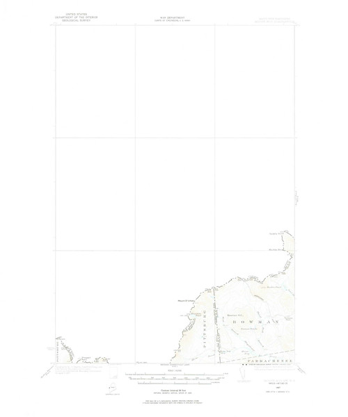 Moose Bog, Maine 1927 (1978) USGS Old Topo Map Reprint 15x15 ME Quad 460619