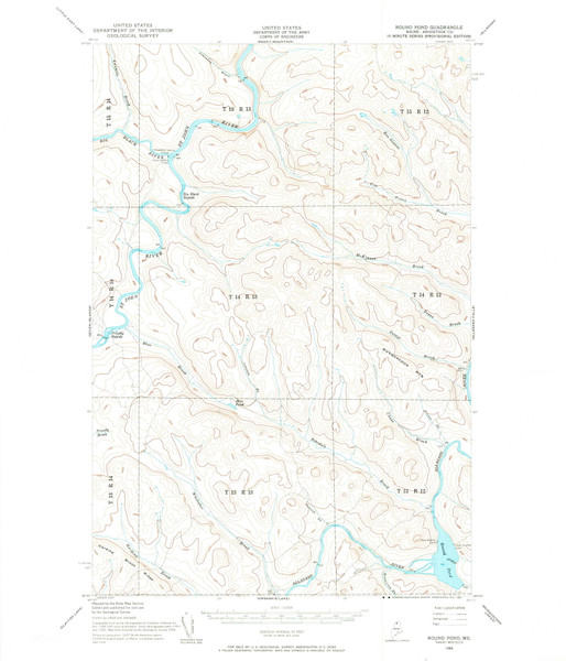 Round Pond, Maine 1955 (1967) USGS Old Topo Map Reprint 15x15 ME Quad 460816 Round Pond, Maine 1955 (1967) USGS Old Topo Map Reprint 15x15 ME Quad 460816