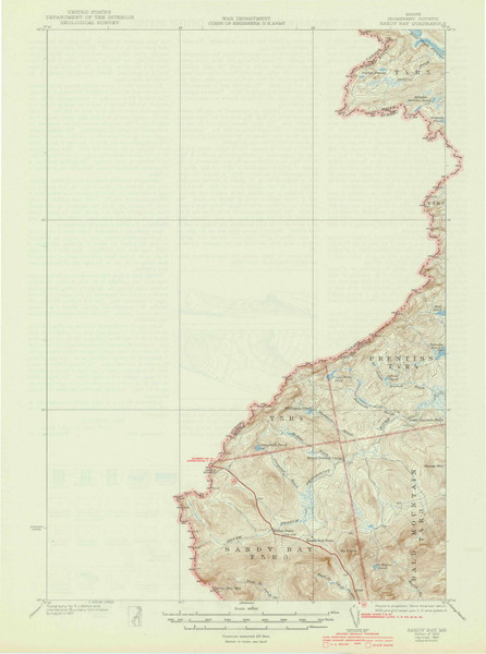 Sandy Bay, Maine 1930 (1944) USGS Old Topo Map Reprint 15x15 ME Quad 306753