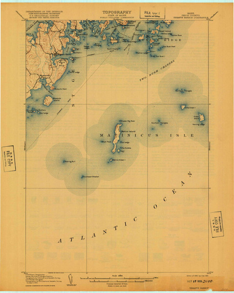 Tenants Harbor, Maine 1906 (1920) USGS Old Topo Map Reprint 15x15 ME Quad 807699 Tenants Harbor, Maine 1906 (1920) USGS Old Topo Map Reprint 15x15 ME Quad 807699