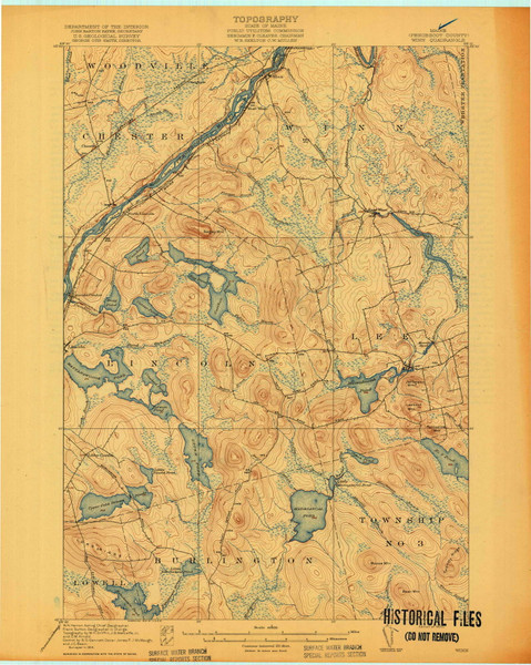 Winn, Maine 1920 (1920) USGS Old Topo Map Reprint 15x15 ME Quad 807732