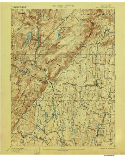 Ramapo, New Jersey 1893 (1898) A USGS Old Topo Map 15x15 NJ Quad Ramapo, New Jersey 1893 (1898) A USGS Old Topo Map 15x15 NJ Quad
