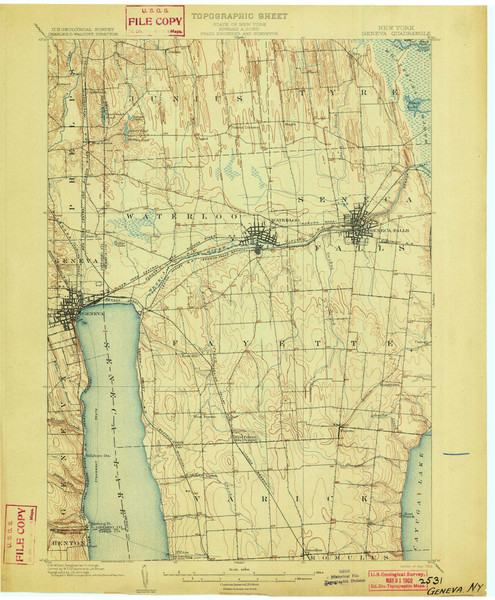 Geneva, NY 1902 (1902) USGS Old Topo Map 15x15 NY Quad Geneva, NY 1902 (1902) USGS Old Topo Map 15x15 NY Quad