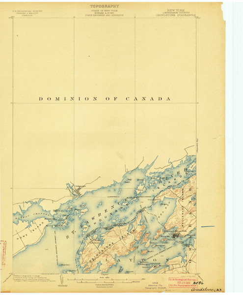 Grindstone, NY 1903 (1903) USGS Old Topo Map 15x15 NY Quad