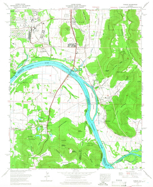 Farley, Alabama 1964 (1966) USGS Old Topo Map Reprint 7x7 AL Quad 303818 Farley, Alabama 1964 (1966) USGS Old Topo Map Reprint 7x7 AL Quad 303818