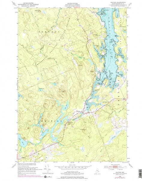 Whiting, Maine 1949 (1978) USGS Old Topo Map Reprint 7x7 ME Quad 103110