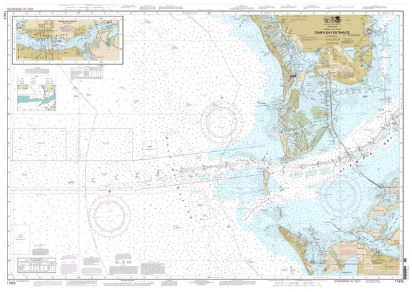 Tampa Bay Entrance 2013 - Old Map Nautical Chart AC Harbors 11415 - Florida (Gulf Coast) Tampa Bay Entrance 2013 - Old Map Nautical Chart AC Harbors 11415 - Florida (Gulf Coast)