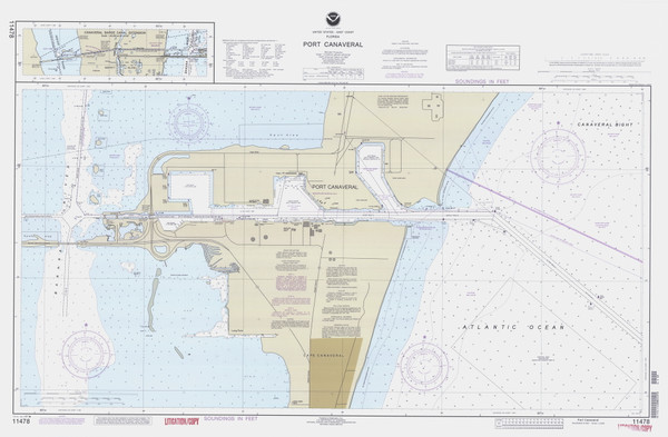 Port Canaveral 1991 - Old Map Nautical Chart AC Harbors 456-11478 - Florida (East Coast)