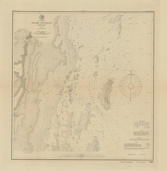 Legare Anchorage 1900A - Old Map Nautical Chart AC Harbors 465 - Florida (East Coast)