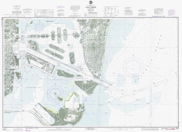 Miami Harbor 1978 - Old Map Nautical Chart AC Harbors 547-11468 - Florida (East Coast)