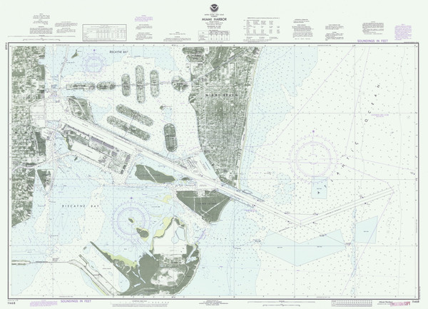 Miami Harbor 1979 - Old Map Nautical Chart AC Harbors 547-11468 - Florida (East Coast)