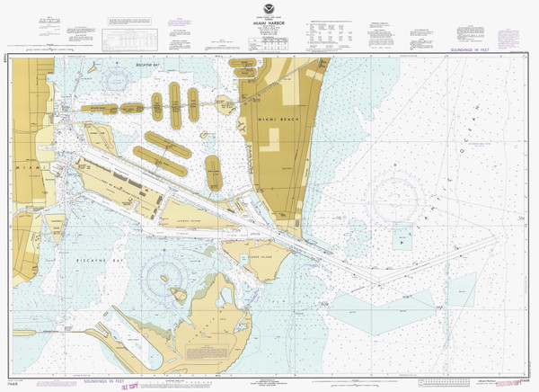 Miami Harbor 1982 - Old Map Nautical Chart AC Harbors 547-11468 - Florida (East Coast)