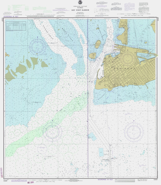 Key West Harbor 1980 - Old Map Nautical Chart AC Harbors 576-11447 - Florida (East Coast)