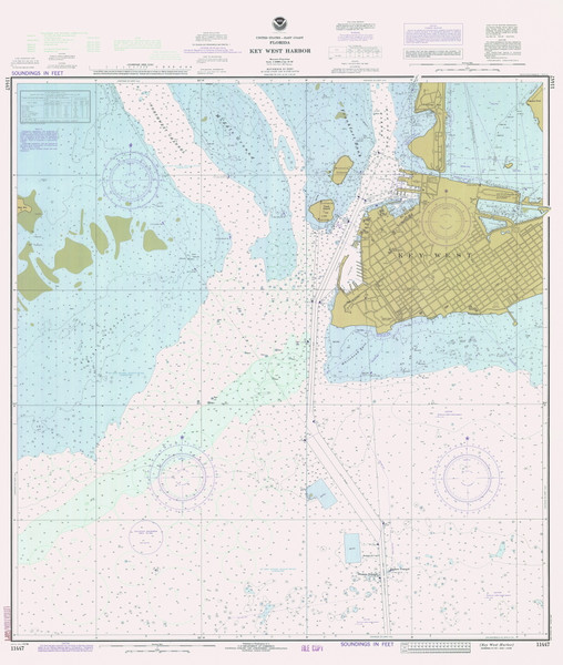 Key West Harbor 1982 - Old Map Nautical Chart AC Harbors 576-11447 - Florida (East Coast) Key West Harbor 1982 - Old Map Nautical Chart AC Harbors 576-11447 - Florida (East Coast)