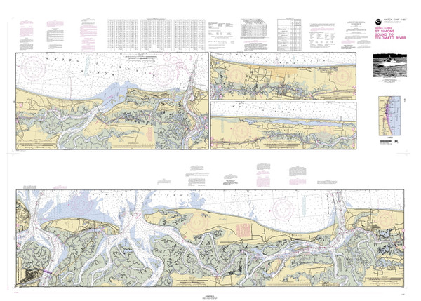 St Simons Sound to Tolomato River 2001 - Old Map Nautical Chart AC Harbors 841-11489 - Florida (East Coast)