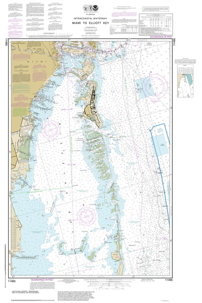 Miami to Elliott Key 2014 - Old Map Nautical Chart AC Harbors 11465 - Florida (East Coast) Miami to Elliott Key 2014 - Old Map Nautical Chart AC Harbors 11465 - Florida (East Coast)
