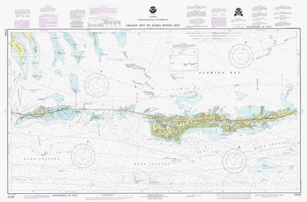 Grassy Key to Bahia Honda Key 1995 - Old Map Nautical Chart AC Harbors 11449B - Florida (East Coast)