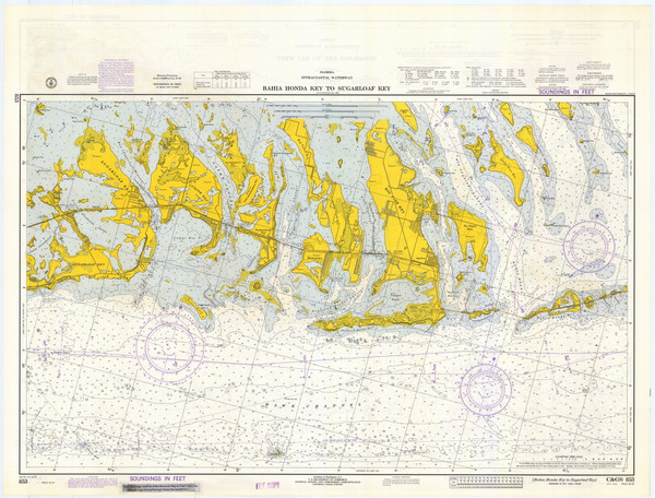 Bahia Honda Key to Sugarloaf Key 1971 - Old Map Nautical Chart AC Harbors 853-11445 - Florida (East Coast)