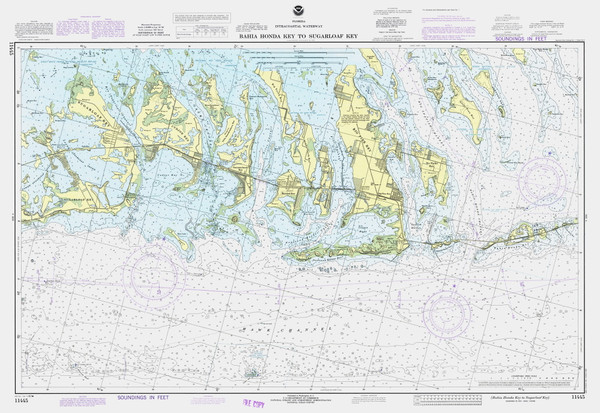 Bahia Honda Key to Sugarloaf Key 1982 - Old Map Nautical Chart AC Harbors 853-11445 - Florida (East Coast) Bahia Honda Key to Sugarloaf Key 1982 - Old Map Nautical Chart AC Harbors 853-11445 - Florida (East Coast)