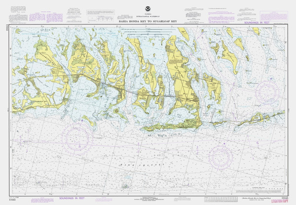 Bahia Honda Key to Sugarloaf Key 1983 - Old Map Nautical Chart AC Harbors 853-11445 - Florida (East Coast)