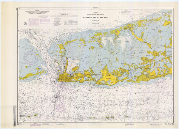 Sugarloaf Key to Key West 1966 - Old Map Nautical Chart AC Harbors 854-11445A - Florida (East Coast)