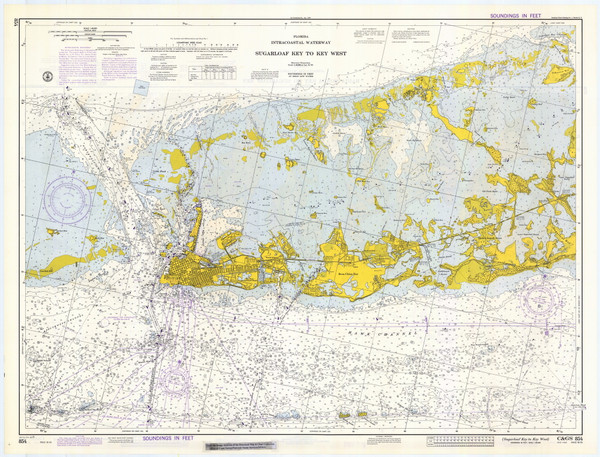 Sugarloaf Key to Key West 1971 - Old Map Nautical Chart AC Harbors 854-11445A - Florida (East Coast)