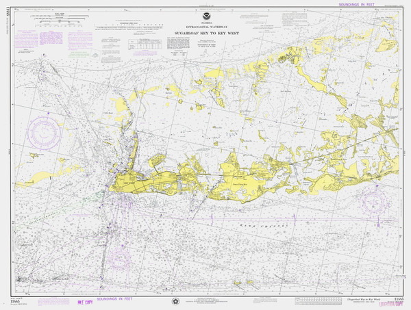 Sugarloaf Key to Key West 1975 - Old Map Nautical Chart AC Harbors 854-11445A - Florida (East Coast)