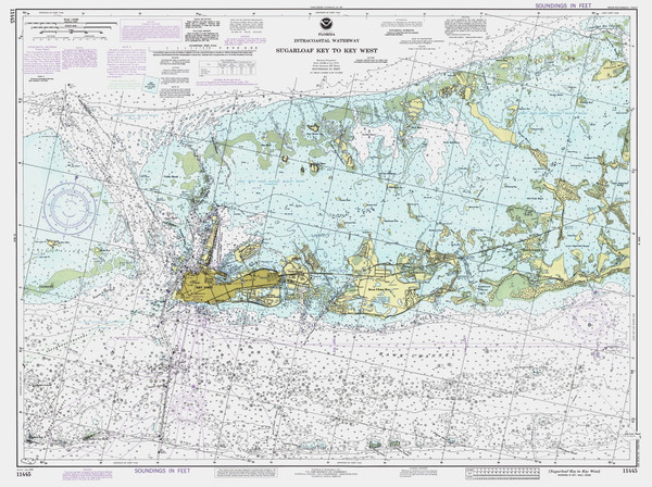 Sugarloaf Key to Key West 1985 - Old Map Nautical Chart AC Harbors 854-11445A - Florida (East Coast)