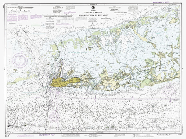 Sugarloaf Key to Key West 1990 - Old Map Nautical Chart AC Harbors 854-11445A - Florida (East Coast)
