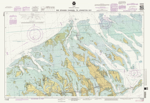 Big Spanish Channel to Johnson Key 1992 - Old Map Nautical Chart AC Harbors 859-11448 - Florida (East Coast)