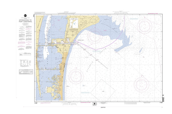 Approaches to Cape Canaveral 2000 - Old Map Nautical Chart AC Harbors 11481 - Florida (East Coast) Approaches to Cape Canaveral 2000 - Old Map Nautical Chart AC Harbors 11481 - Florida (East Coast)