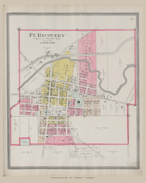Ft Recovery Ohio 1900 - Mercer Co. Atlas 29