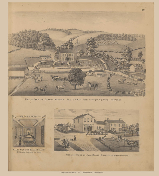 Picture- Morgan Farm - Ohio 1876 - Vinton Co. Atlas 20