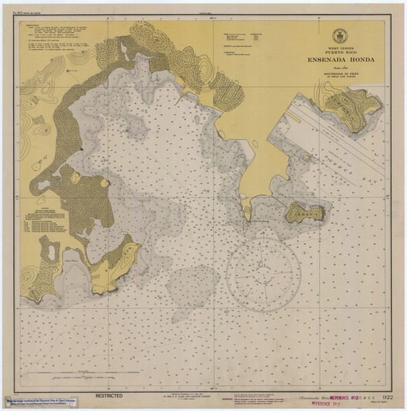Ensenada Honda 1944 - Old Map Nautical Chart AC Harbors 922 - Puerto Rico & Virgin Islands